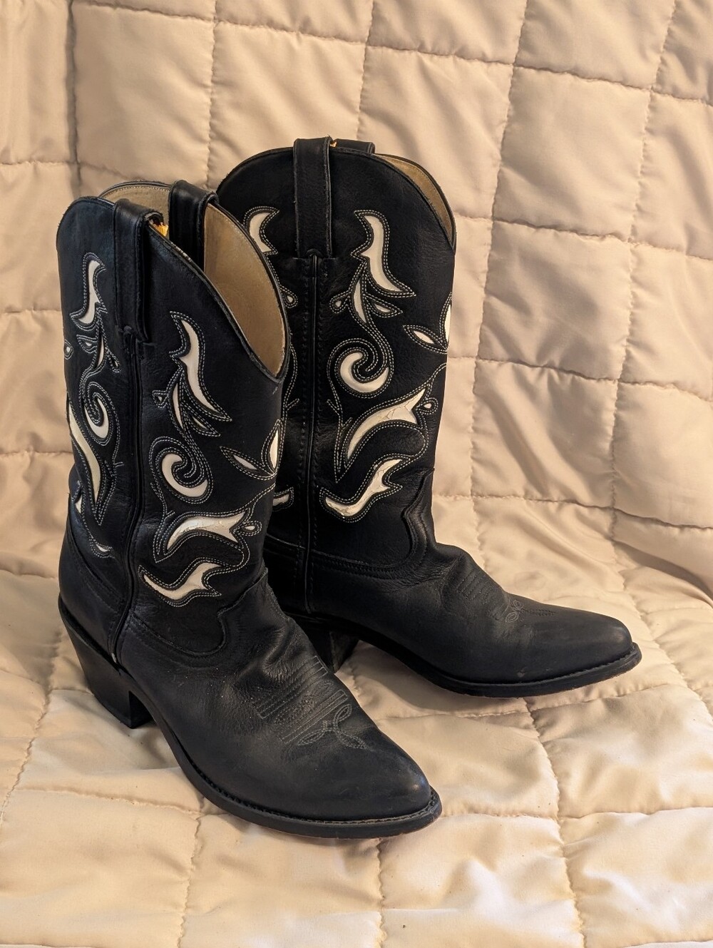 Durango Black Leather Western Boot Shaft